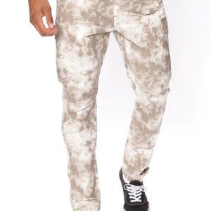 FASHION NOVA MEN Nylon Cloud Wash Cargo Pants, Size L, NwT